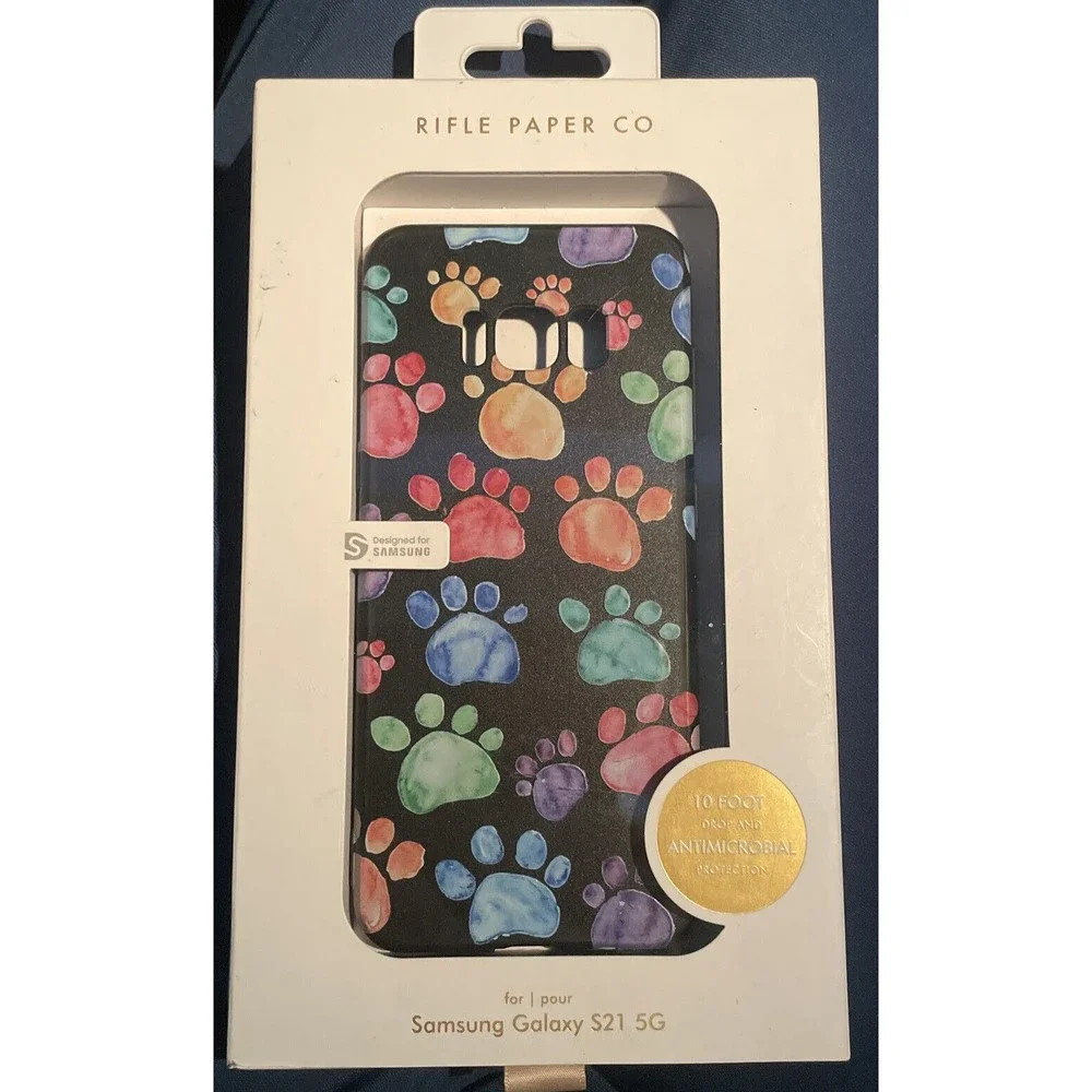 Rifle Paper Co - Case for Samsung Galaxy S21 5G - Gold Foil - Garden Party Blue